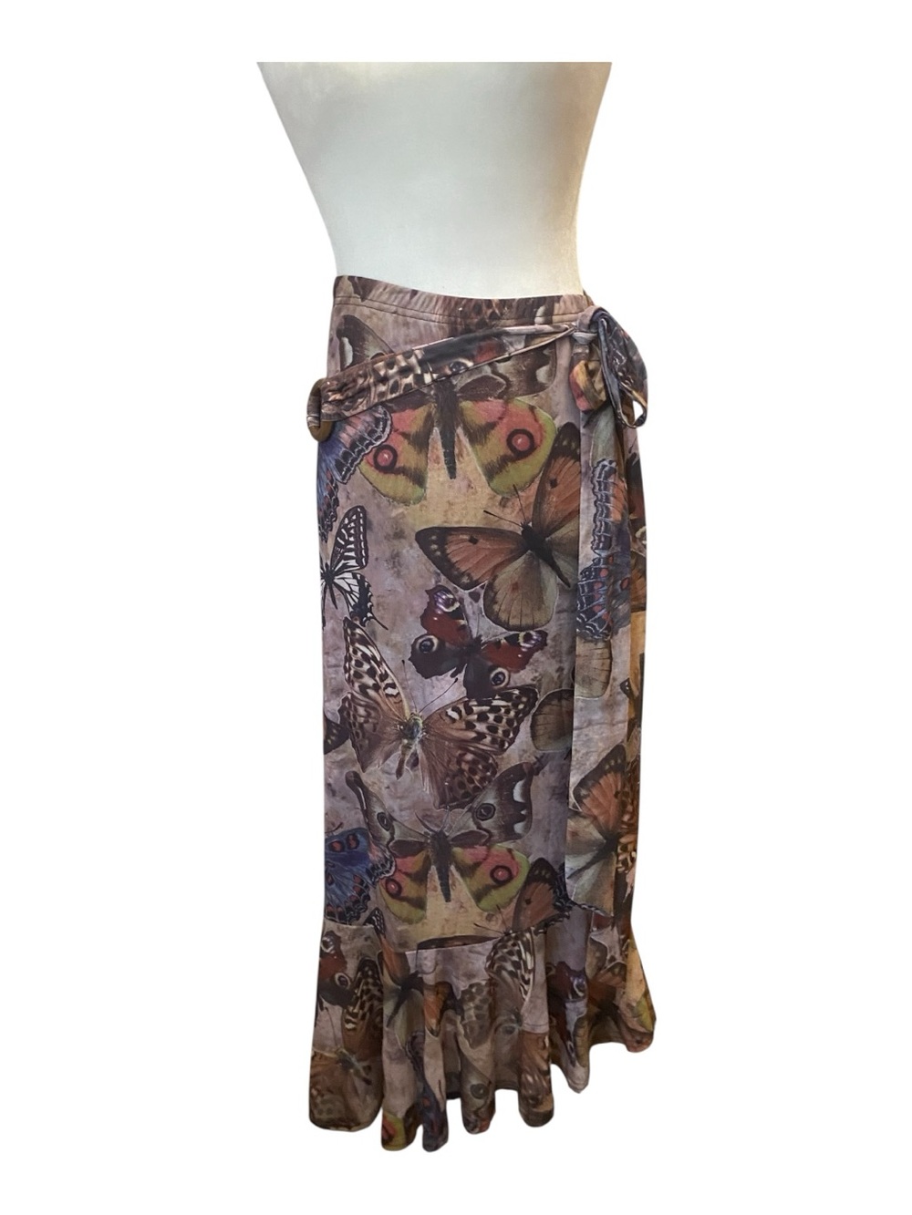 Romwe Womens Fairy Core Butterfly Print Skirt Size 4 Mermaid Style NWT - Picture 2 of 7